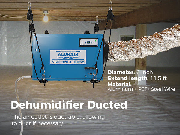AlorAir Sentinel HD55 Commercial Crawl Space Dehumidifier
