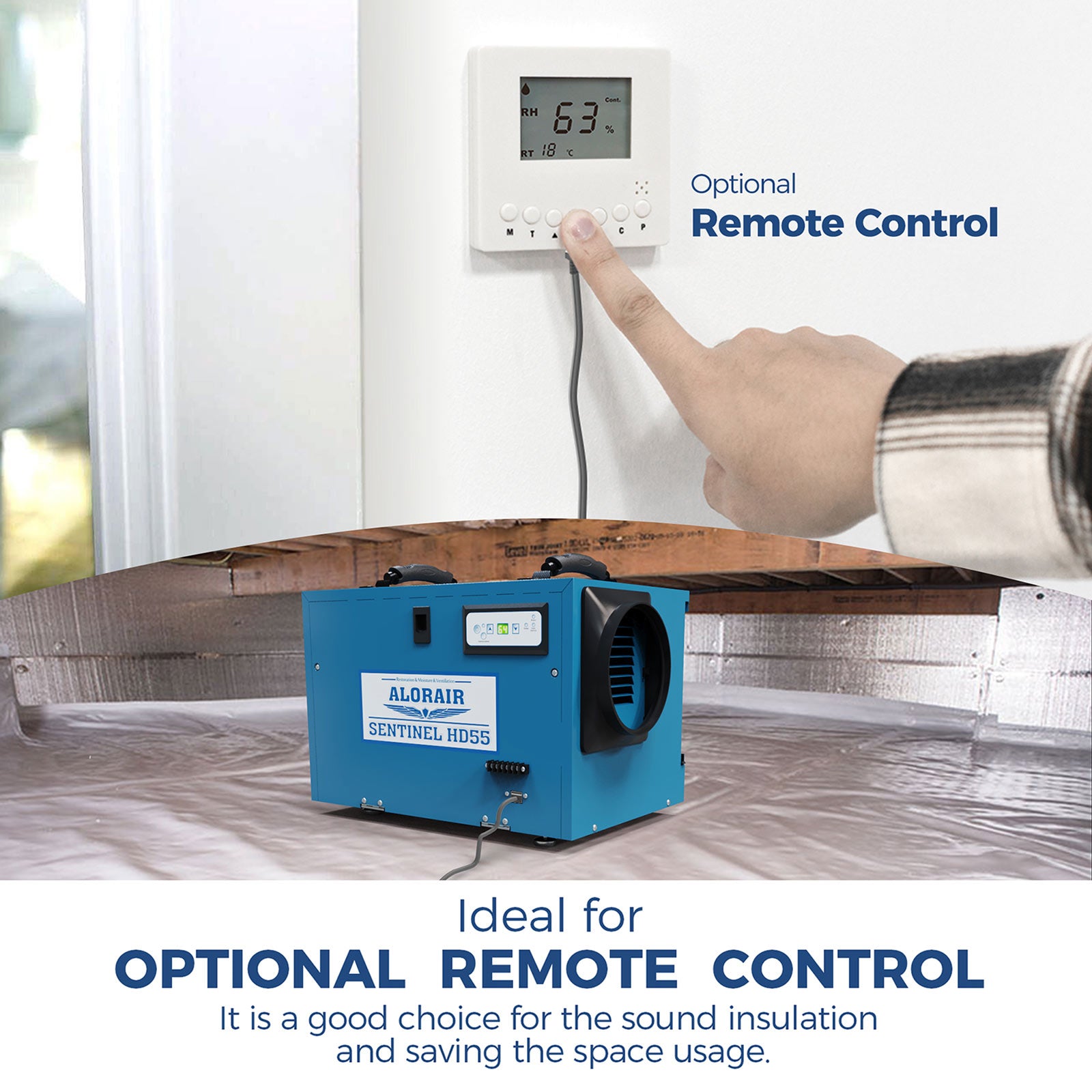 AlorAir Sentinel HD55 Commercial Crawl Space Dehumidifier